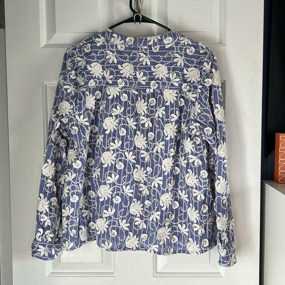 Anthropologie Pilcro The Whitney Trapeze Embroidered Blouse Size S NEW New - Picture 8 of 8